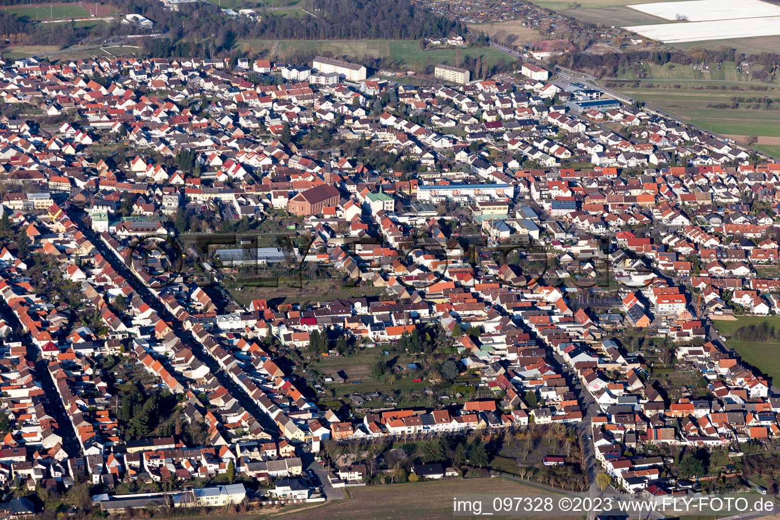 Luftbild von Wiesental im Bundesland Baden-Württemberg, Deutschland