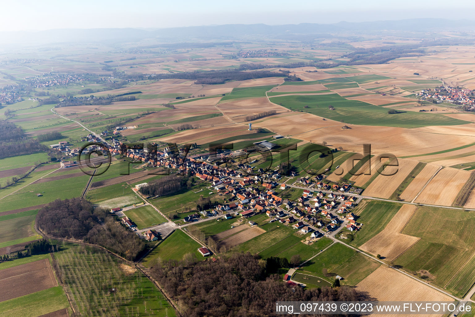Buhl im Bundesland Bas-Rhin, Frankreich aus der Luft