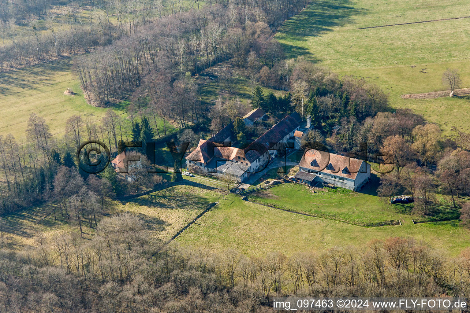 Surbourg im Bundesland Bas-Rhin, Frankreich von oben