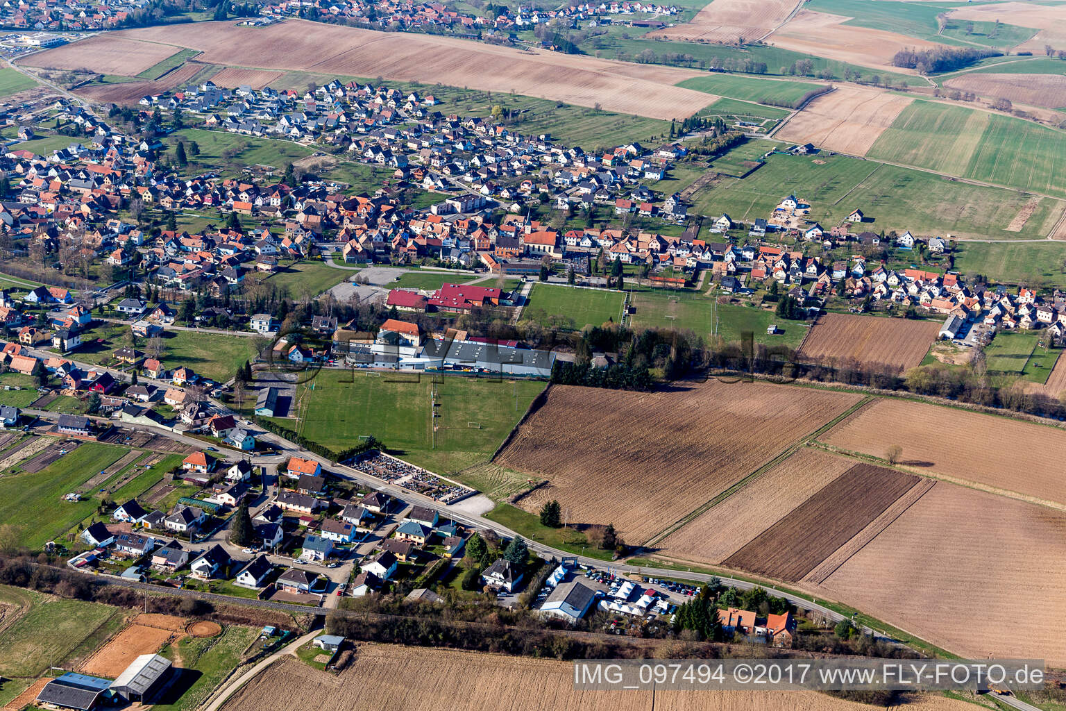 Luftbild von Val de Moder im Bundesland Bas-Rhin, Frankreich