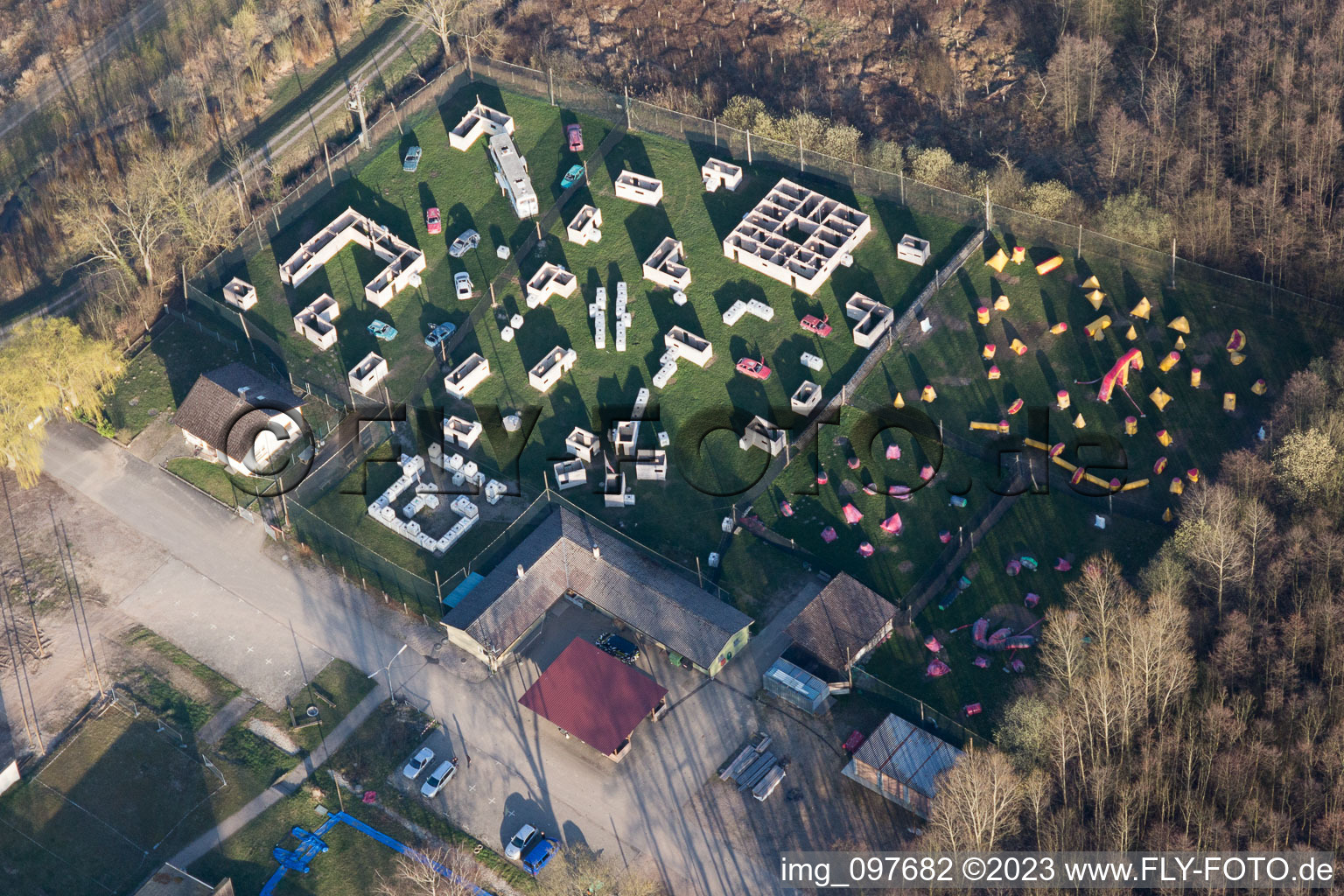 Luftbild von Paintball Achern im Ortsteil Fautenbach im Bundesland Baden-Württemberg, Deutschland