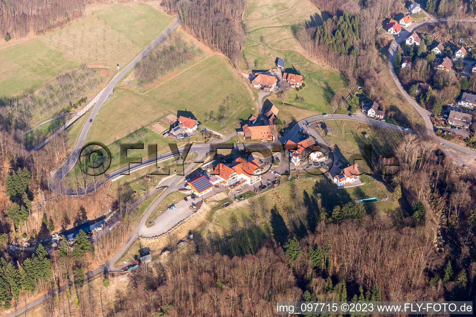 Luftaufnahme von Sasbachwalden im Bundesland Baden-Württemberg, Deutschland