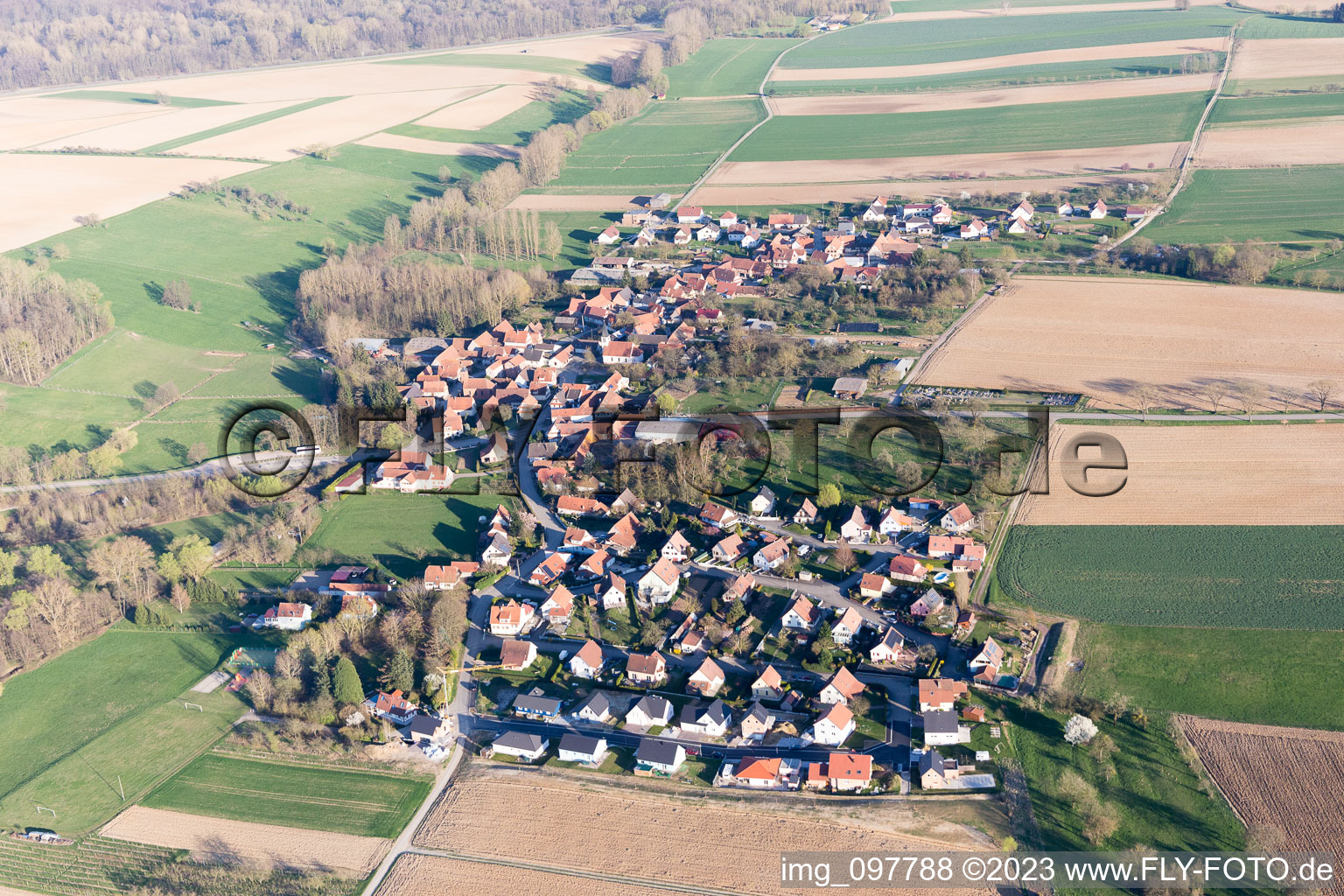 Luftbild von Ingolsheim im Bundesland Bas-Rhin, Frankreich