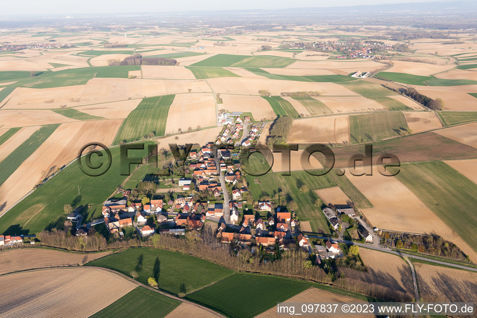 Luftbild von Crœttwiller im Bundesland Bas-Rhin, Frankreich
