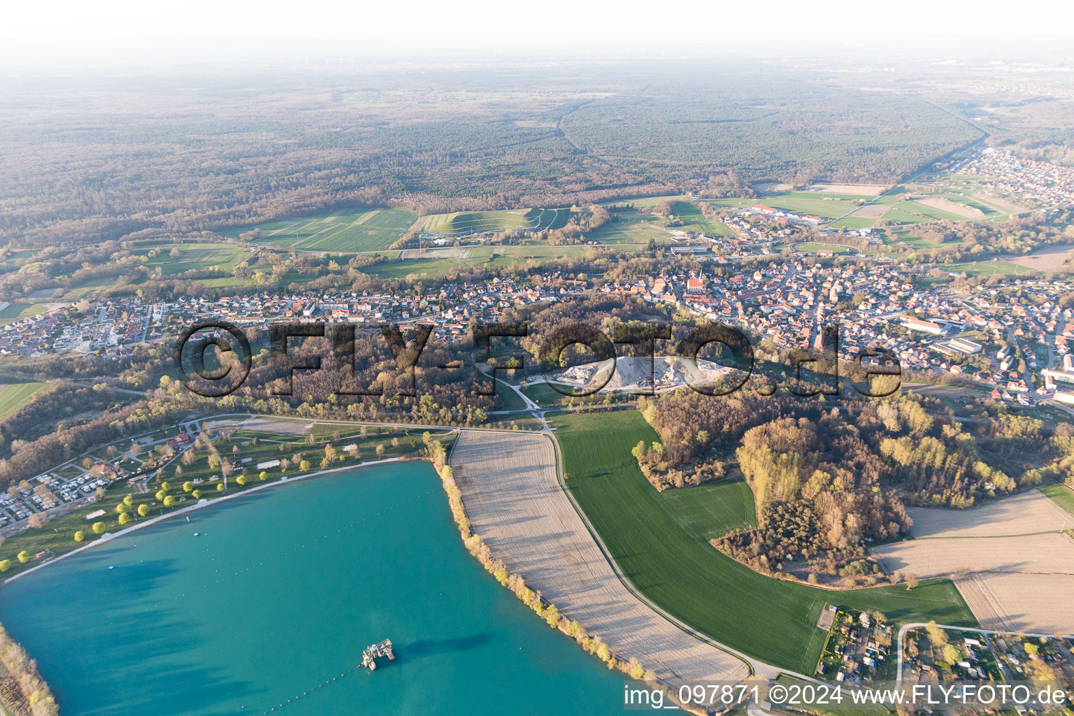 Lauterbourg im Bundesland Bas-Rhin, Frankreich vom Flugzeug aus