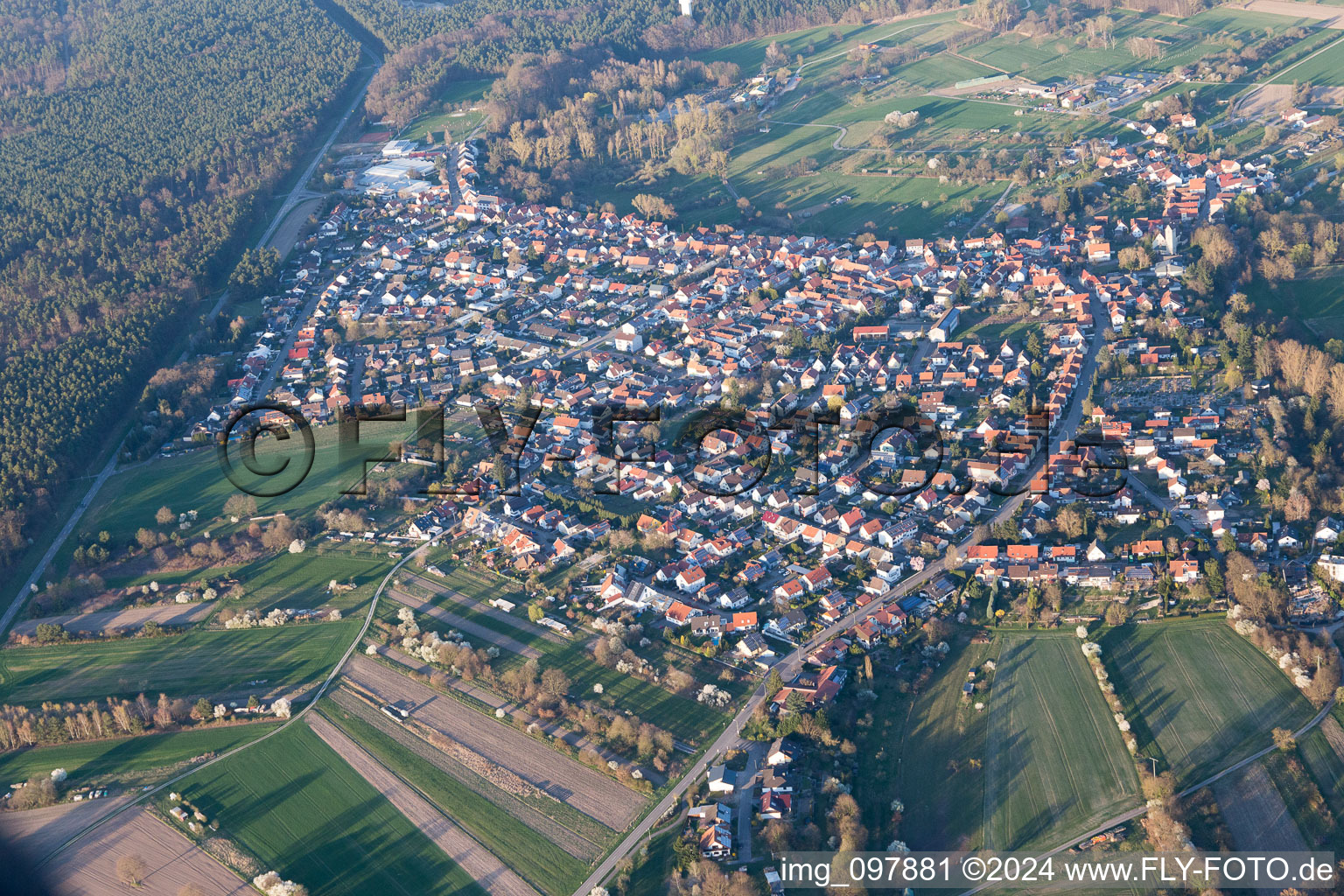 Luftbild von Lauterbourg im Bundesland Bas-Rhin, Frankreich