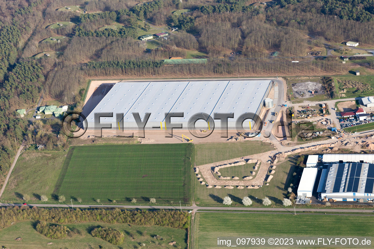 Drohnenbild von Bellheim im Bundesland Rheinland-Pfalz, Deutschland