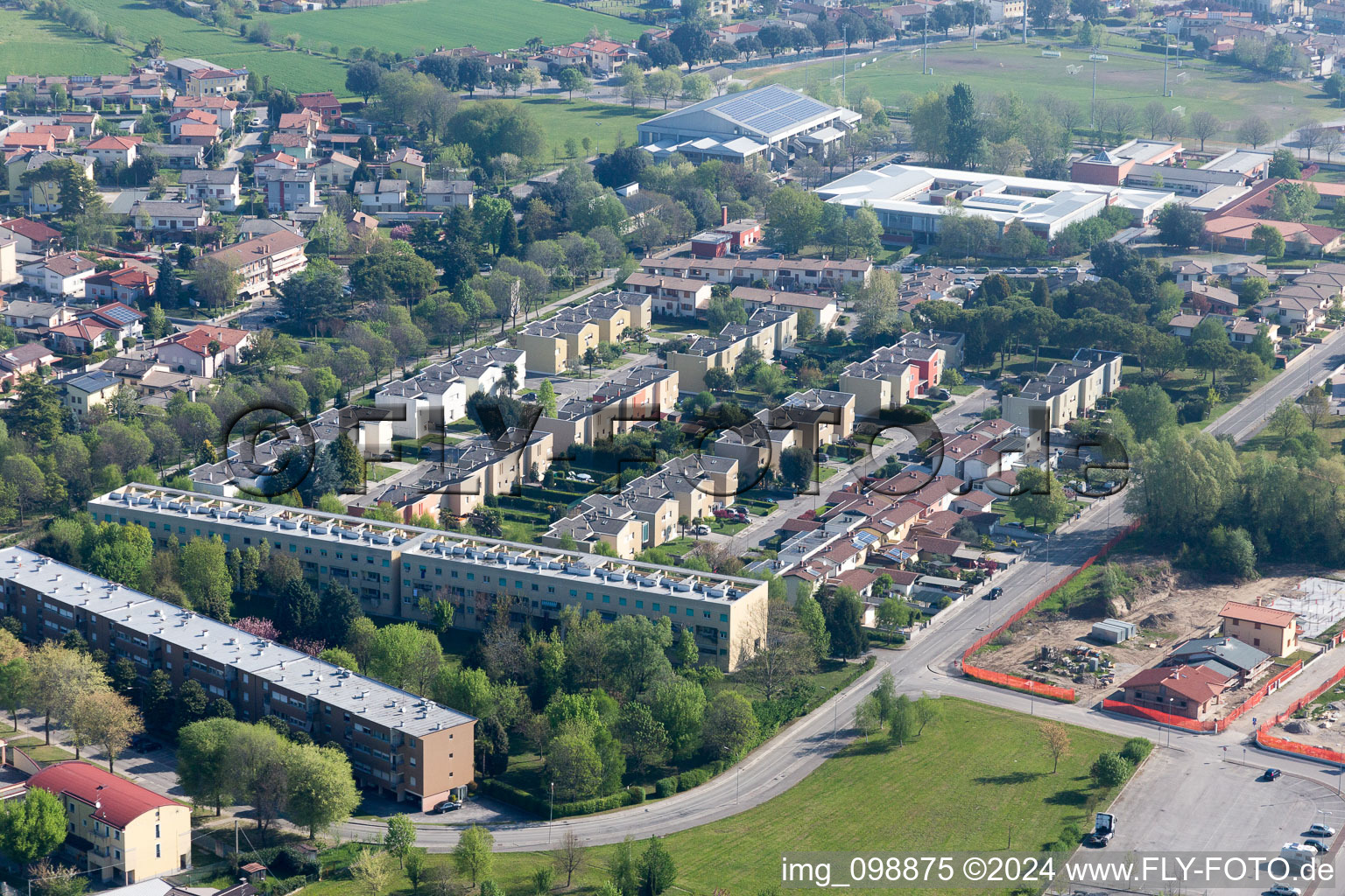 Luftaufnahme von San Vito al Tagliamento im Bundesland Friaul-Julisch Venetien, Italien