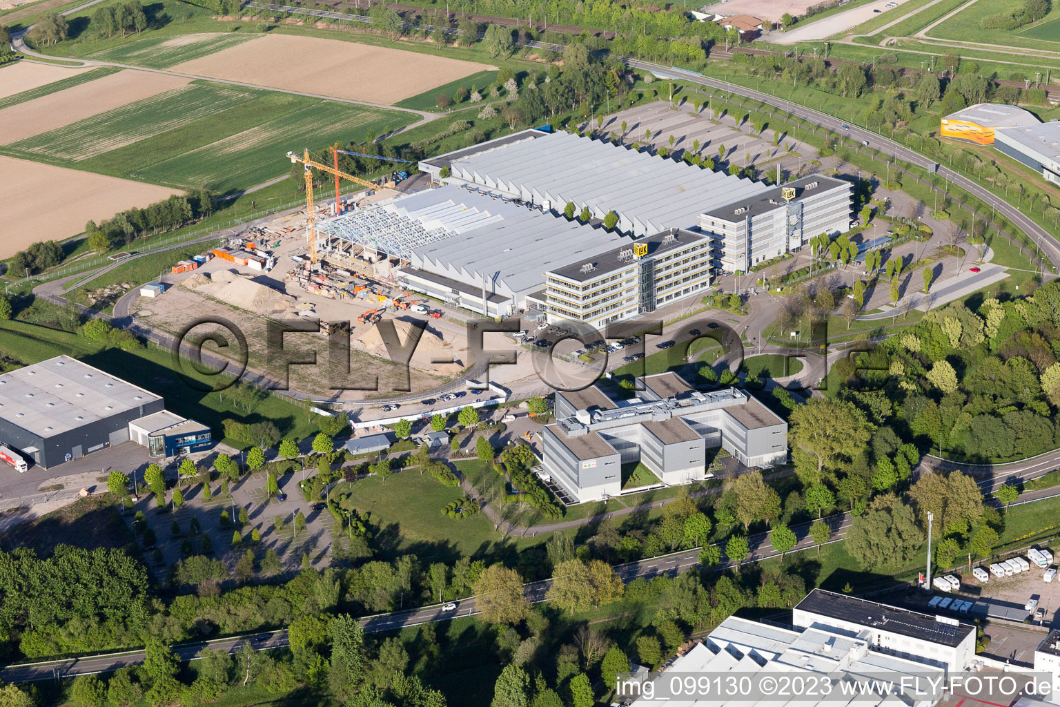 Luftbild von Bühl, Industriegebiet West im Bundesland Baden-Württemberg, Deutschland