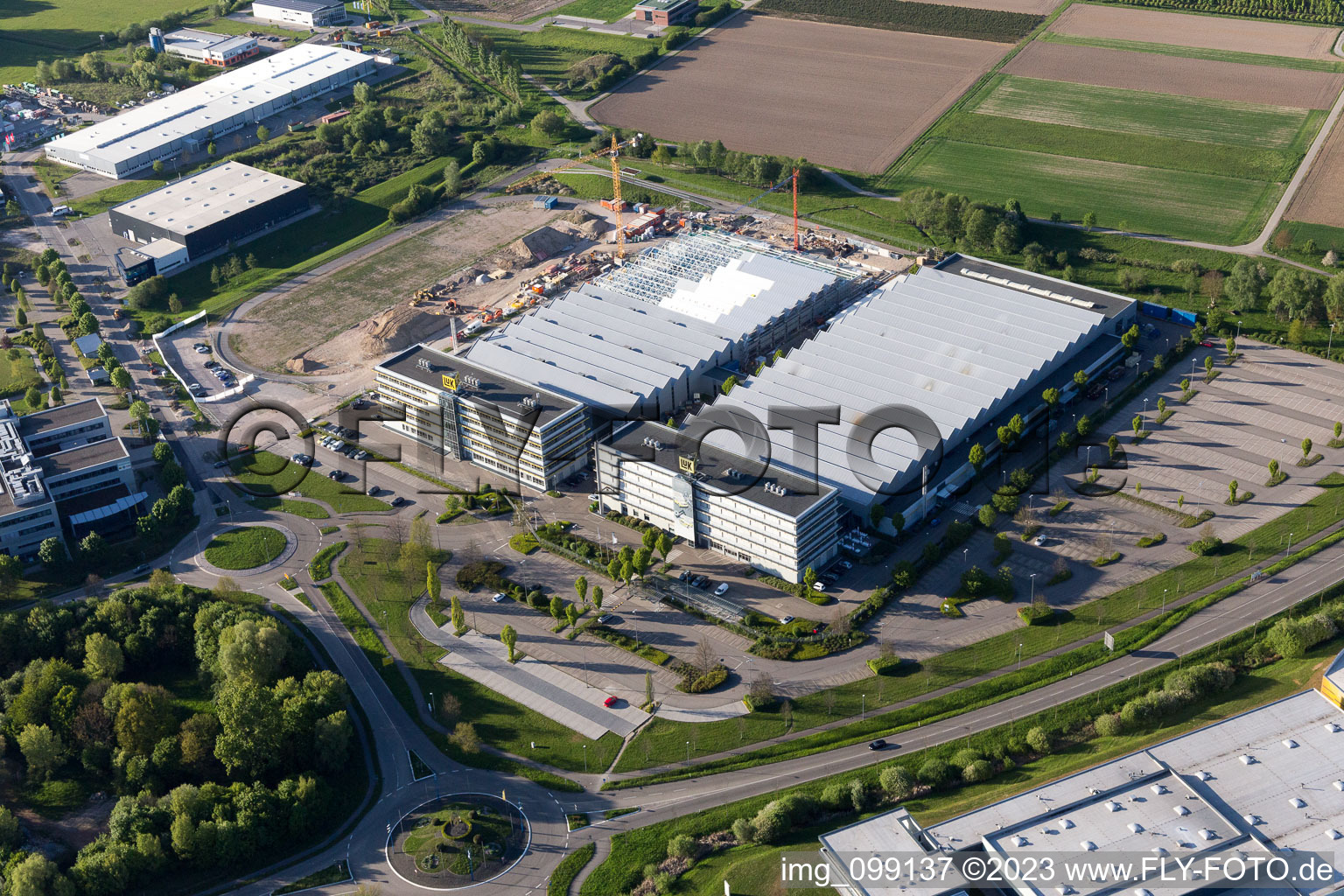 Luftbild von LuK Baustelle in Bühl im Bundesland Baden-Württemberg, Deutschland
