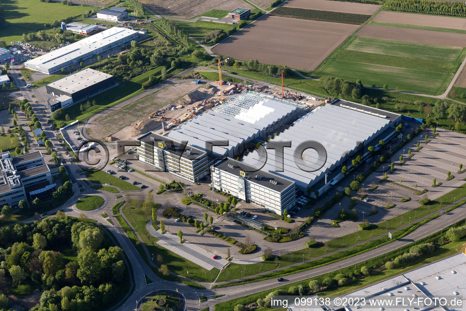 Luftaufnahme von LuK Baustelle in Bühl im Bundesland Baden-Württemberg, Deutschland