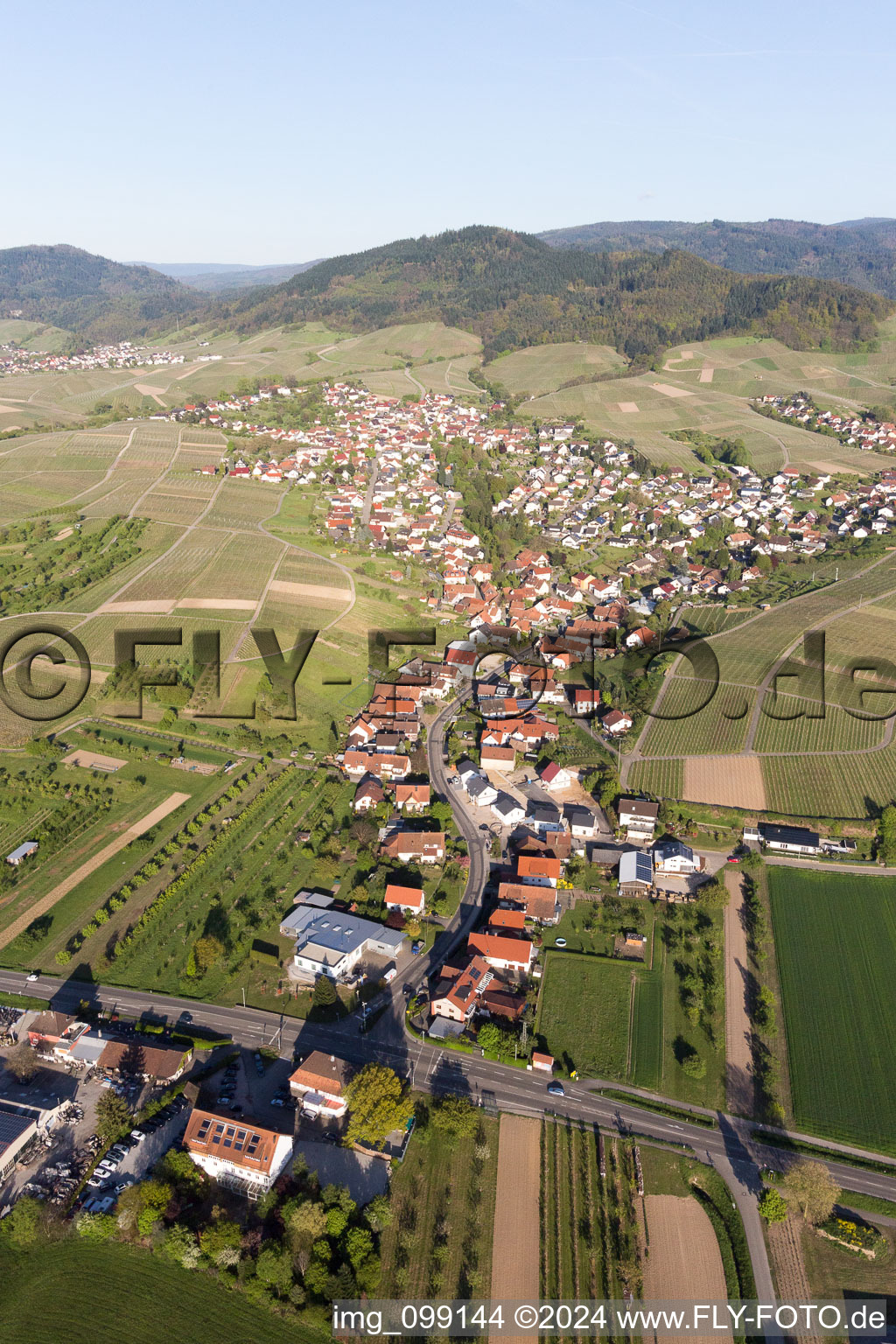 Schrägluftbild von Ortsteil Eisental in Bühl im Bundesland Baden-Württemberg, Deutschland