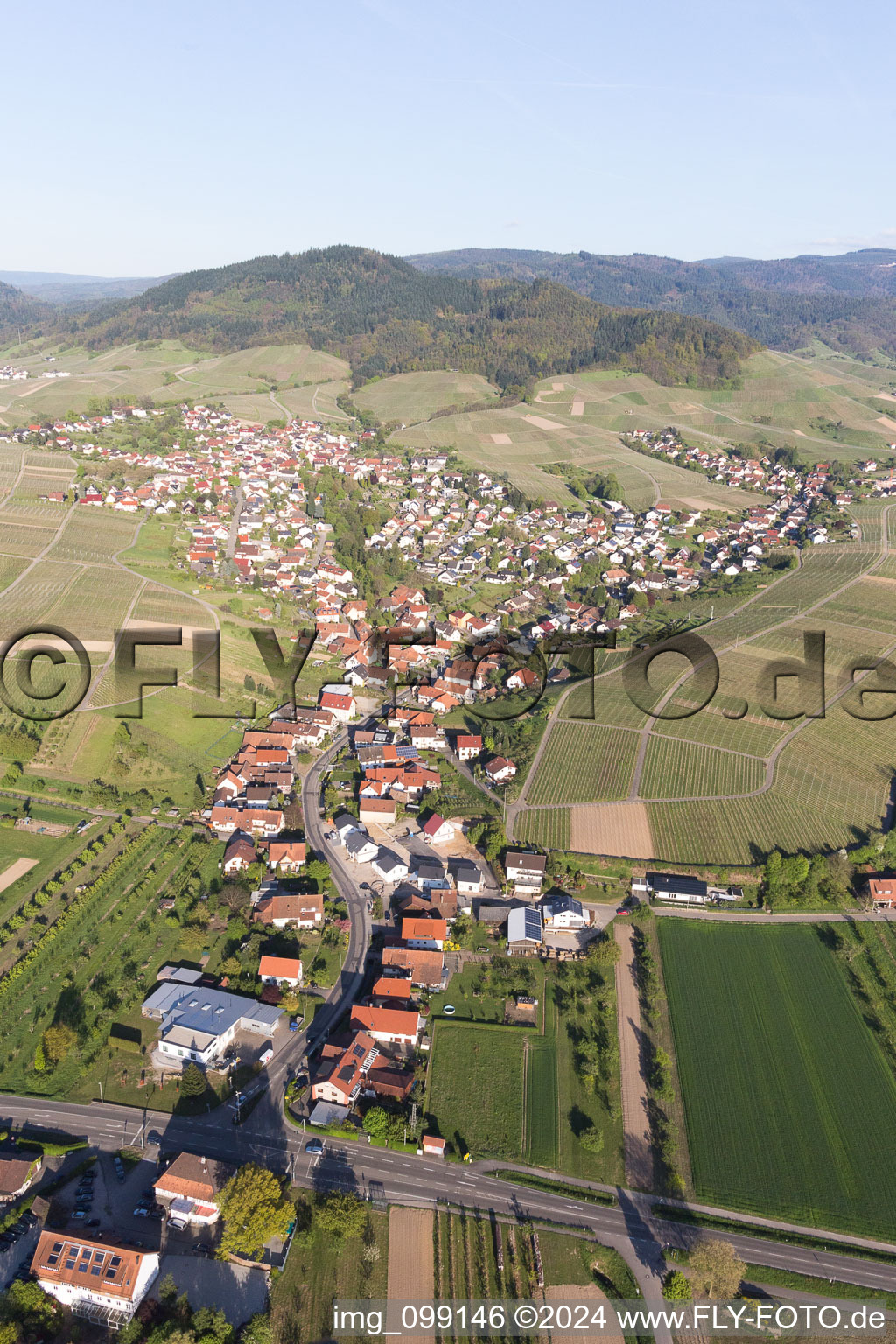 Ortsteil Eisental in Bühl im Bundesland Baden-Württemberg, Deutschland aus der Luft