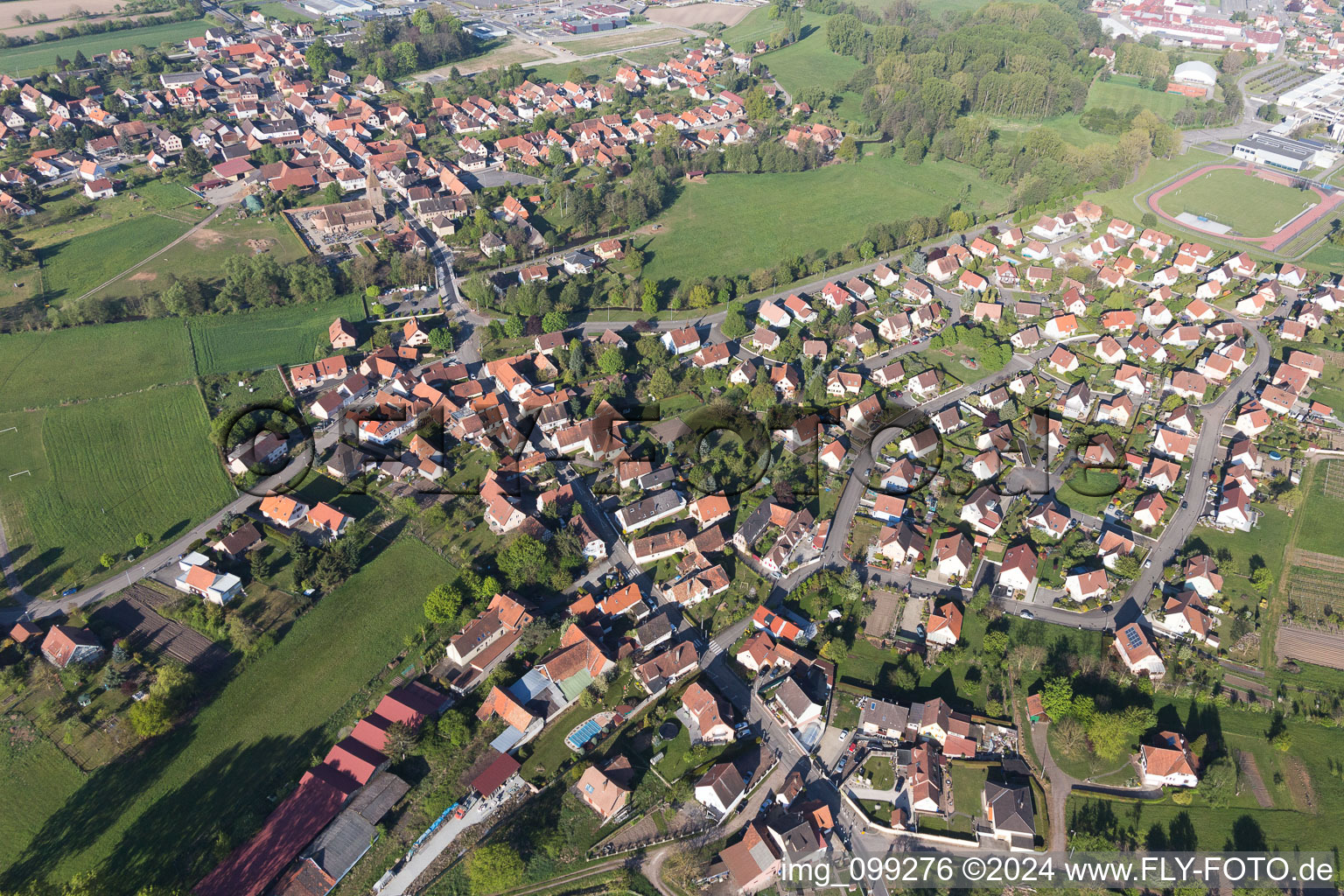 Ortsteil Altenstadt in Wissembourg im Bundesland Bas-Rhin, Frankreich von oben