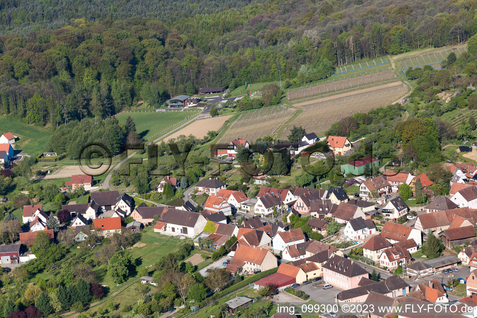 Rott im Bundesland Bas-Rhin, Frankreich von einer Drohne aus