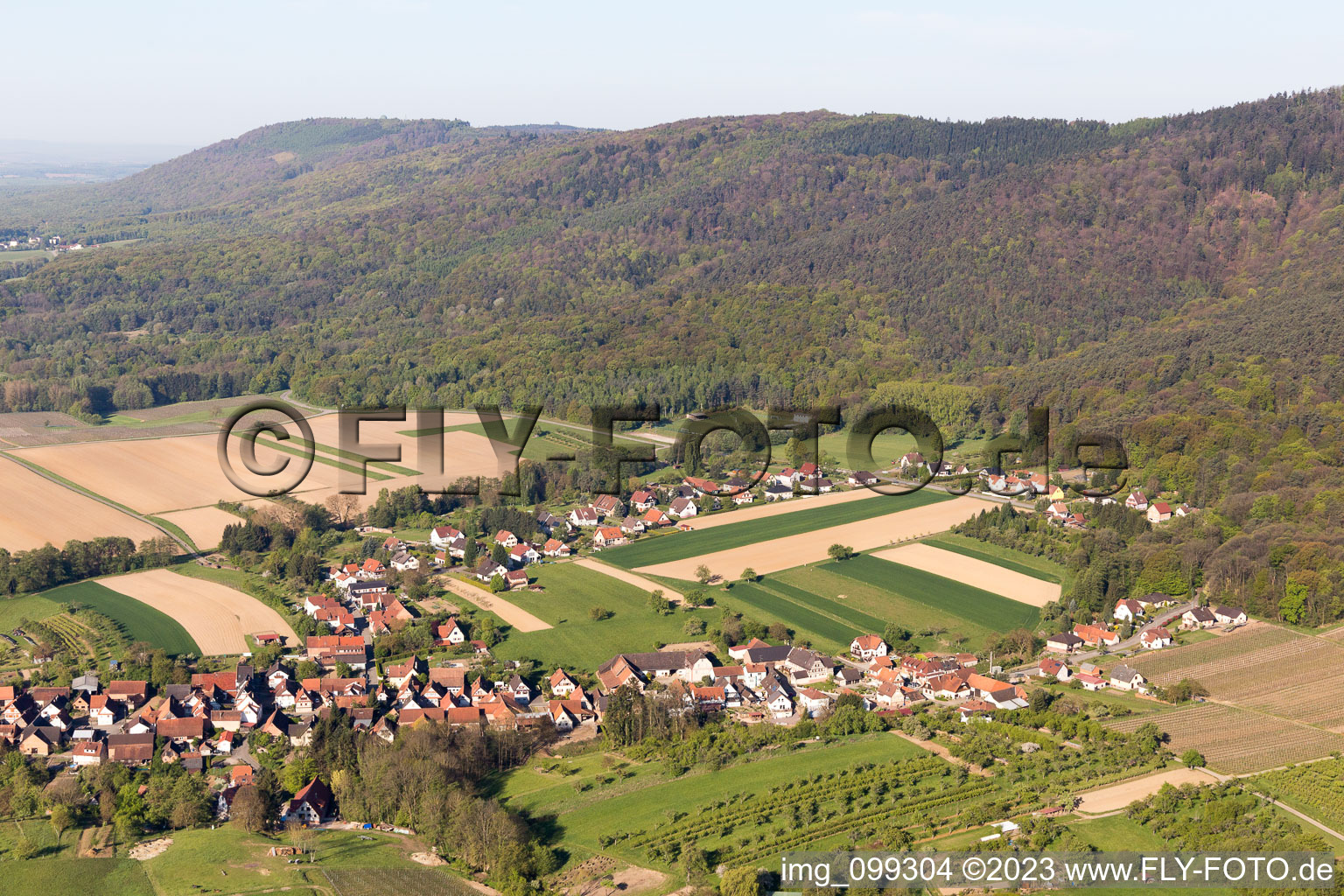 Cleebourg im Bundesland Bas-Rhin, Frankreich aus der Vogelperspektive