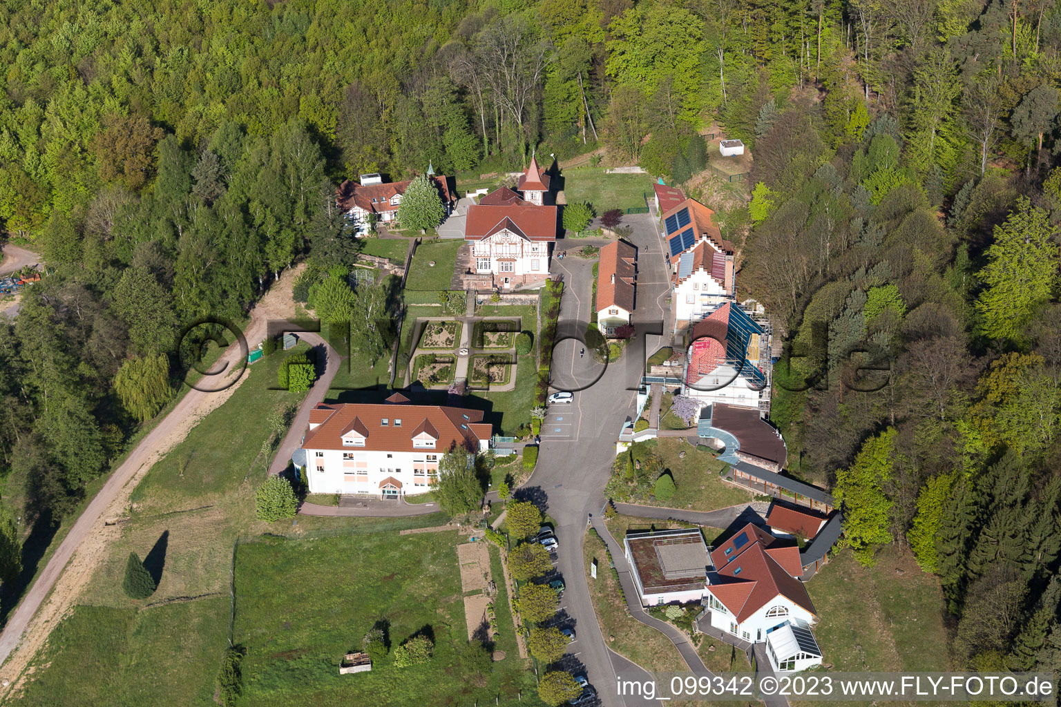 Lobsann im Bundesland Bas-Rhin, Frankreich aus der Luft