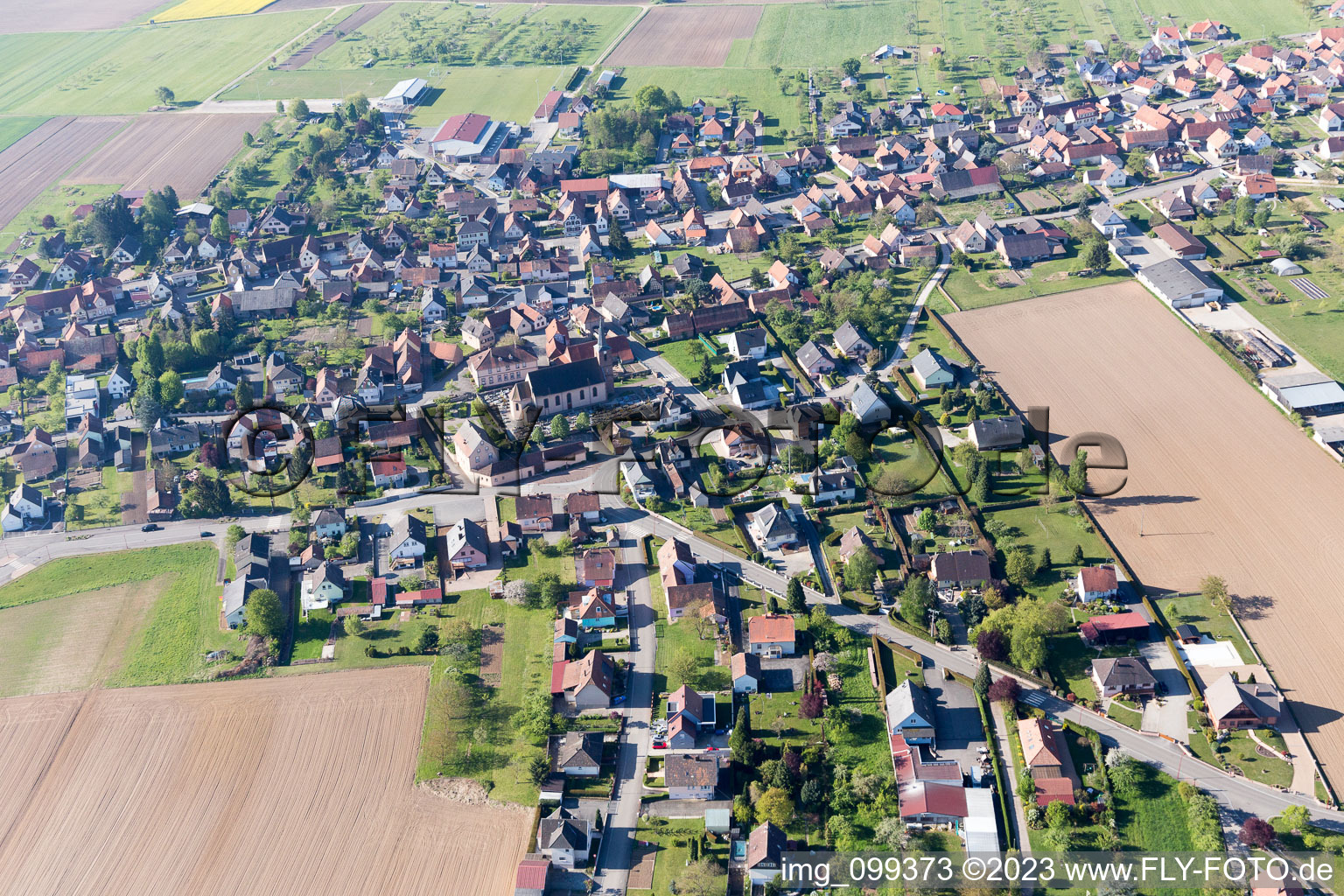Eschbach im Bundesland Bas-Rhin, Frankreich aus der Vogelperspektive