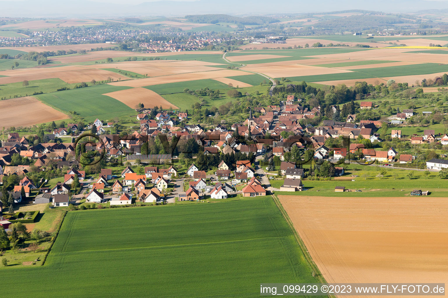Uttenhoffen im Bundesland Bas-Rhin, Frankreich von oben