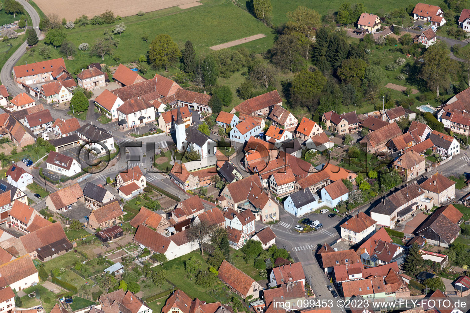 Luftbild von Mulhausen im Bundesland Bas-Rhin, Frankreich
