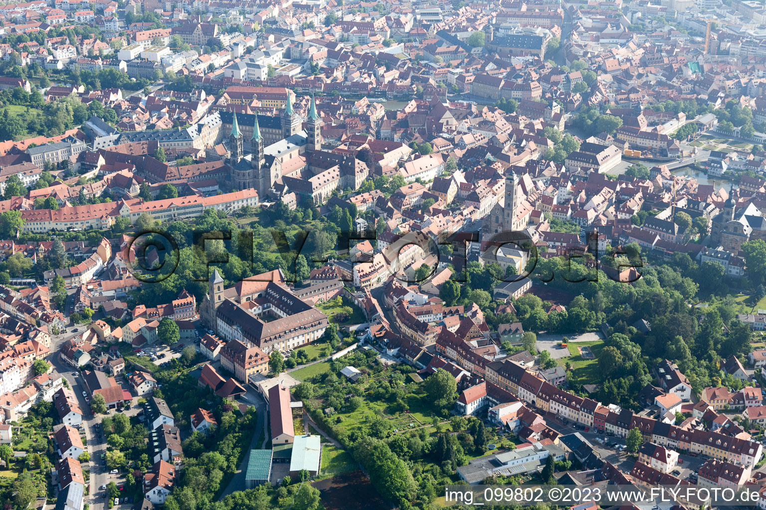 Luftbild von Bamberg im Bundesland Bayern, Deutschland