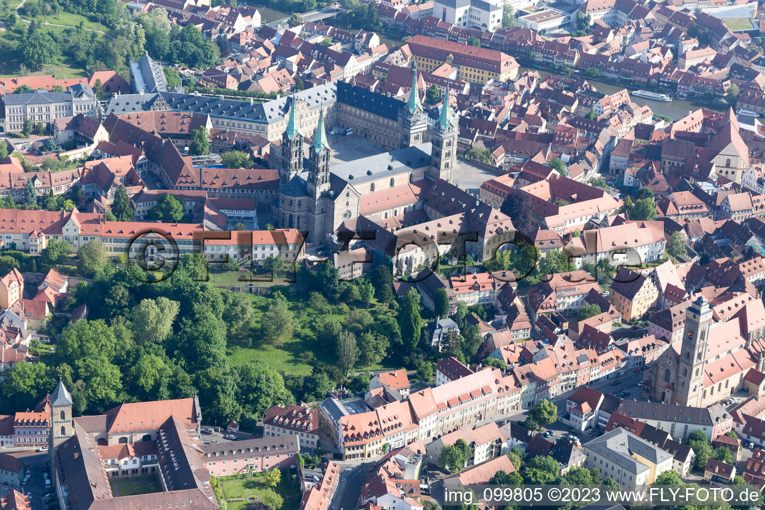 Bamberg im Bundesland Bayern, Deutschland von oben
