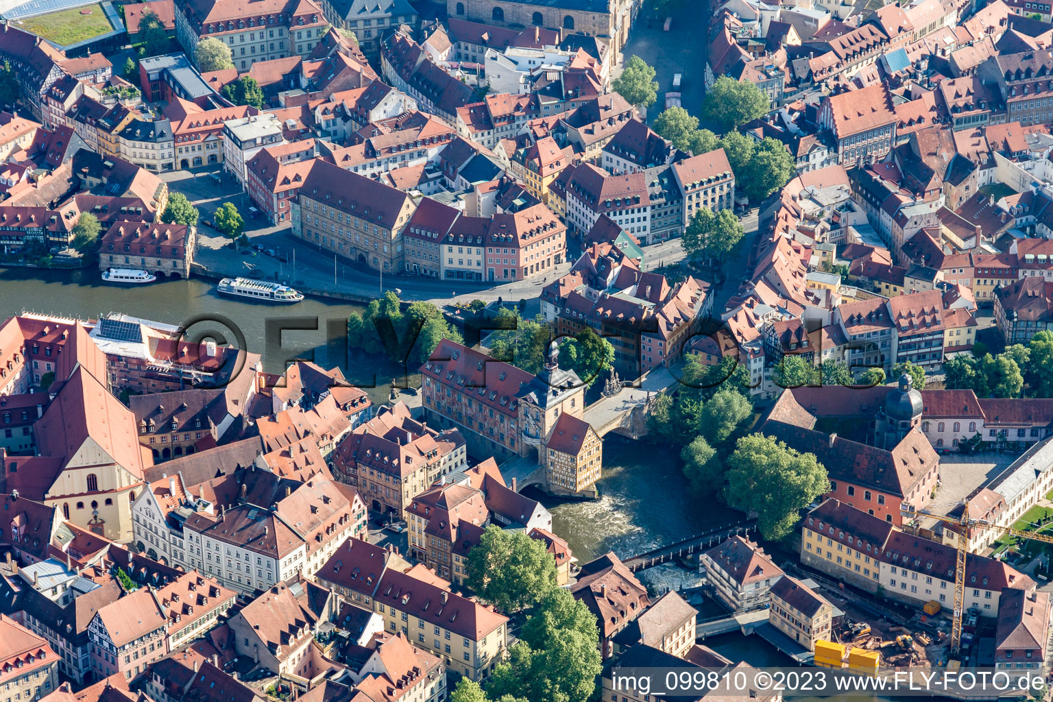 Bamberg im Bundesland Bayern, Deutschland von oben gesehen