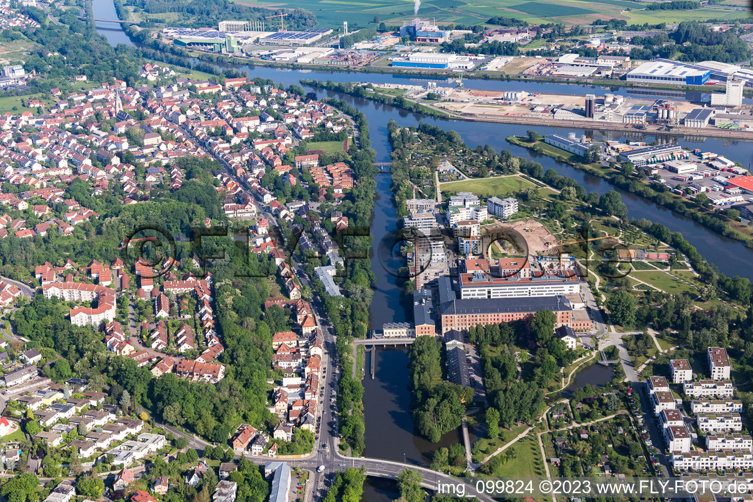 Bamberg im Bundesland Bayern, Deutschland aus der Drohnenperspektive