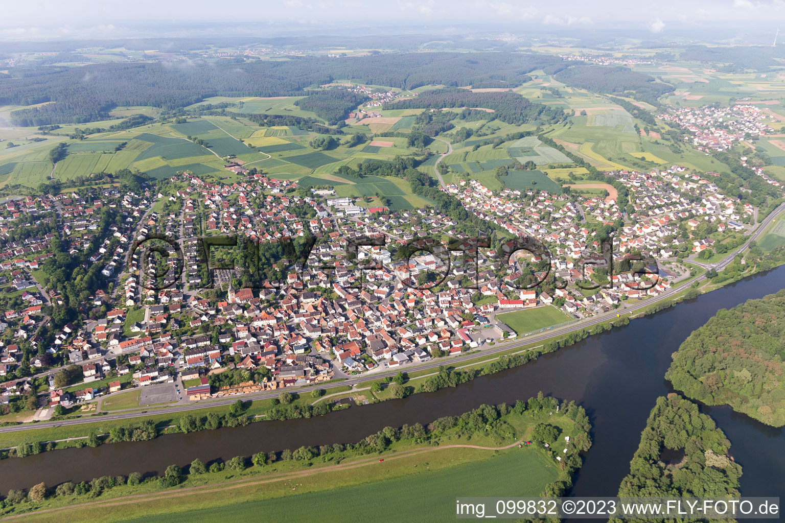 Luftaufnahme von Bischberg im Bundesland Bayern, Deutschland
