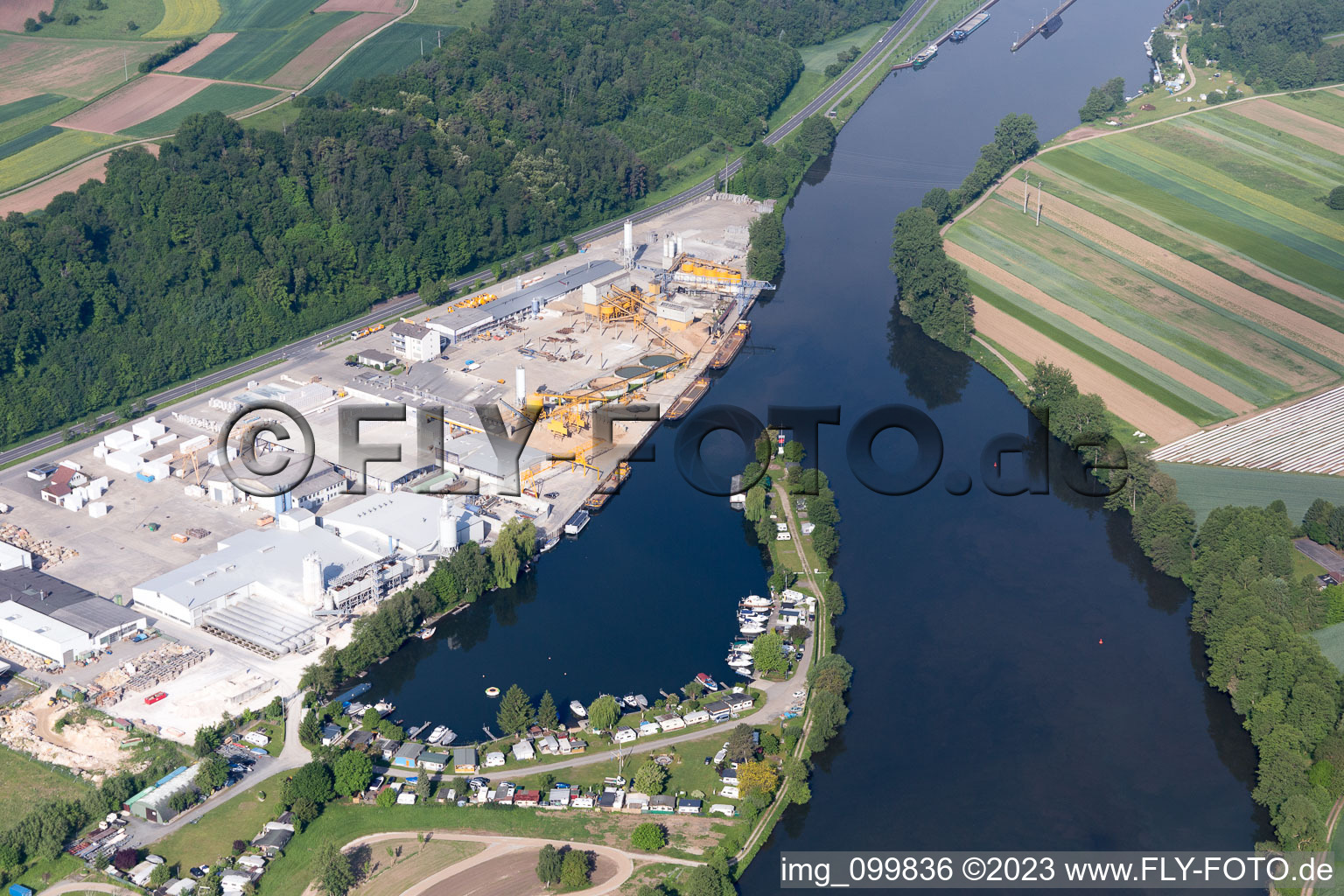 Luftbild von Bischberg, Marina im Bundesland Bayern, Deutschland