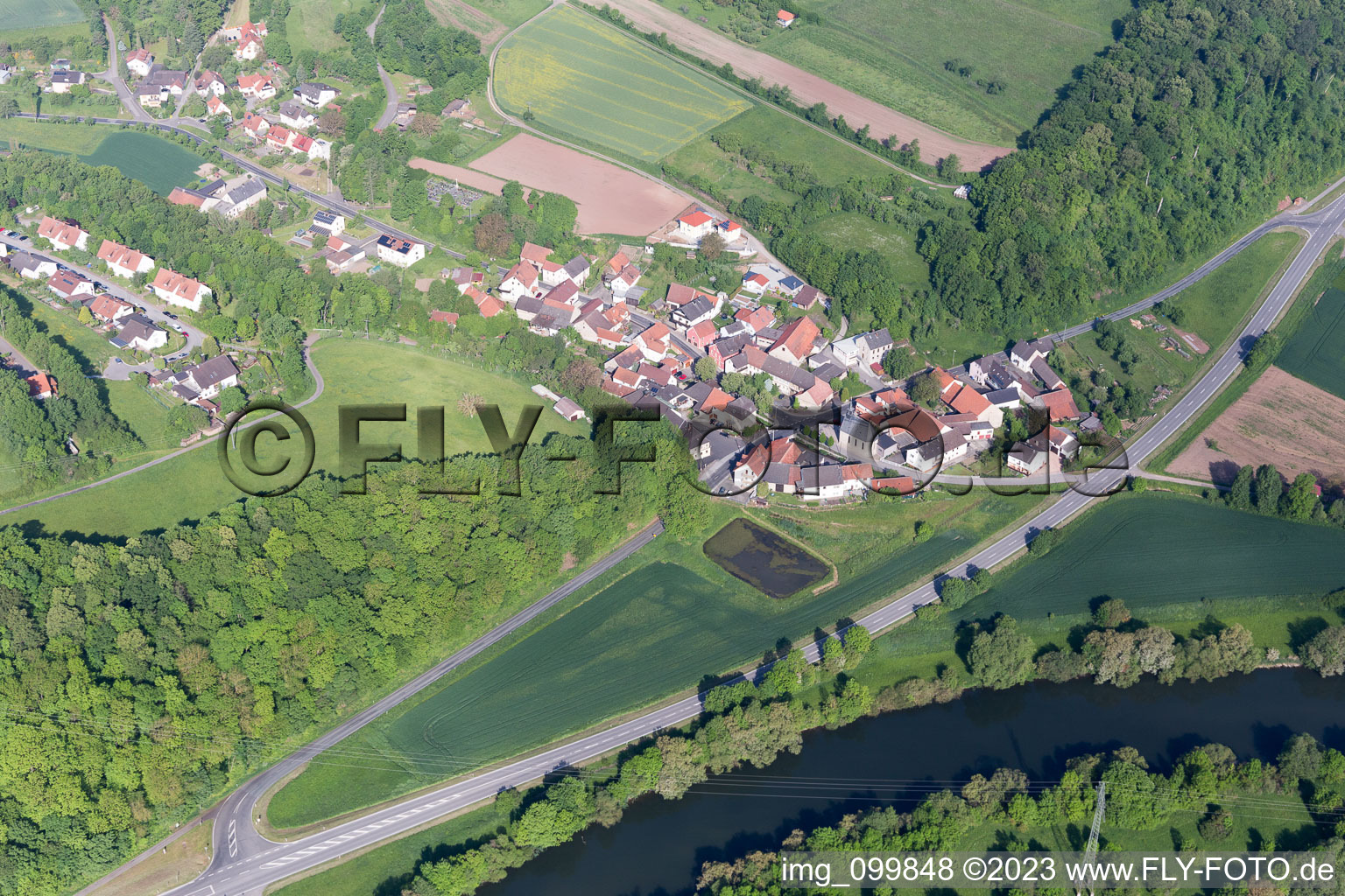 Luftbild von Dippach im Bundesland Bayern, Deutschland