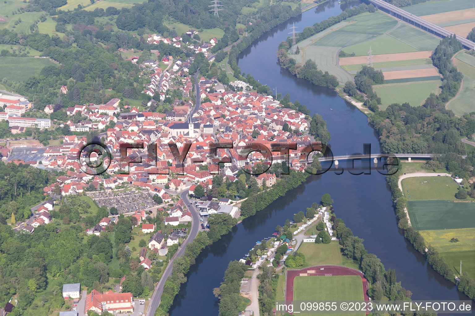 Eltmann im Bundesland Bayern, Deutschland aus der Luft betrachtet