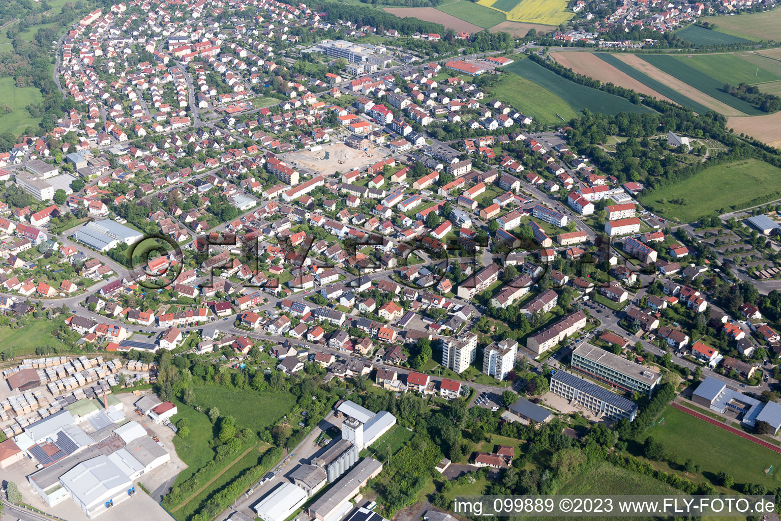 Haßfurt im Bundesland Bayern, Deutschland aus der Luft