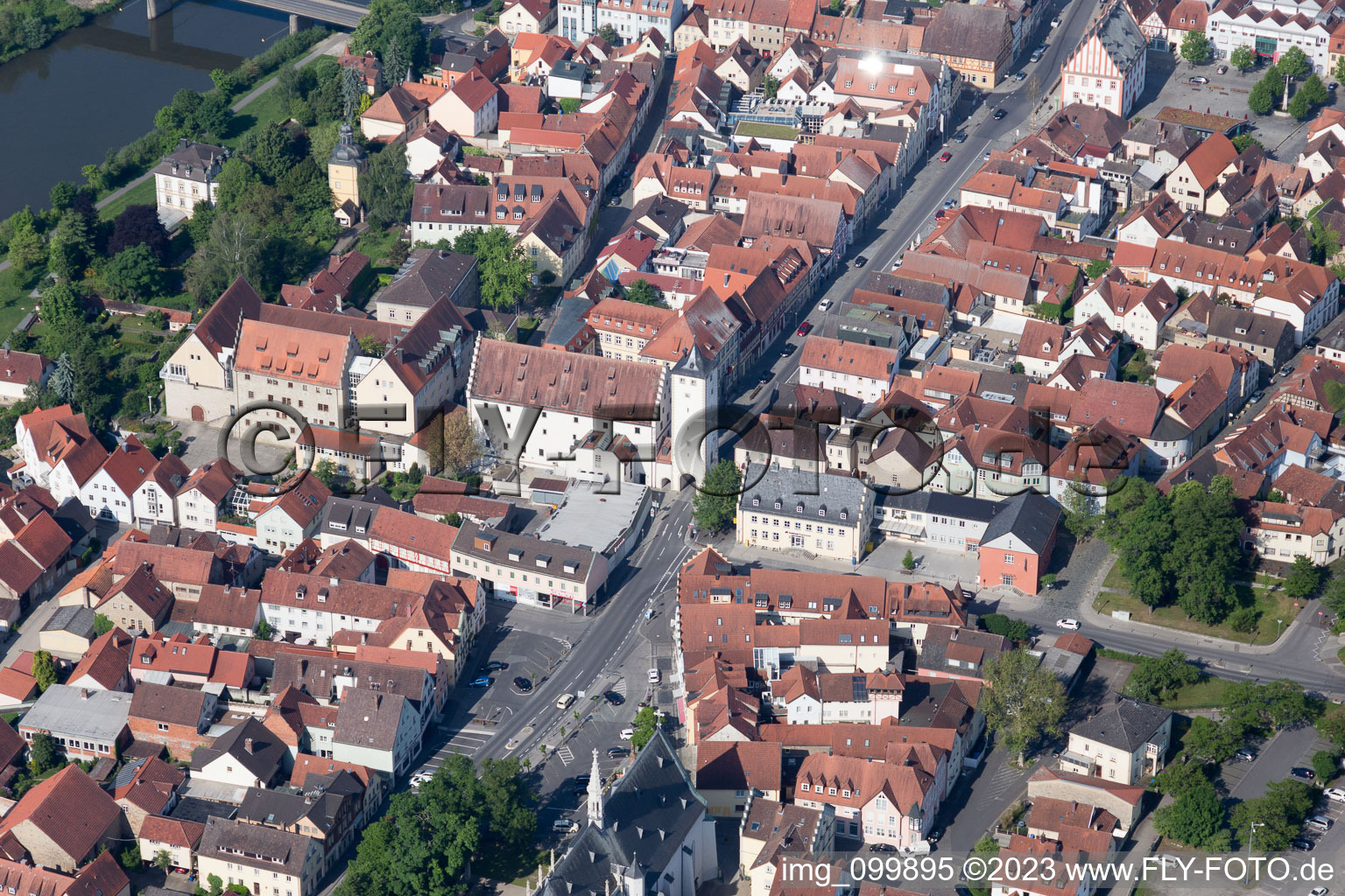 Drohnenbild von Haßfurt im Bundesland Bayern, Deutschland