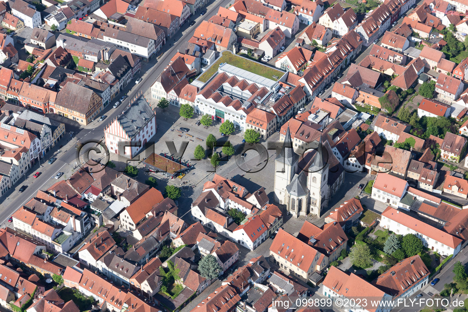 Haßfurt im Bundesland Bayern, Deutschland von einer Drohne aus