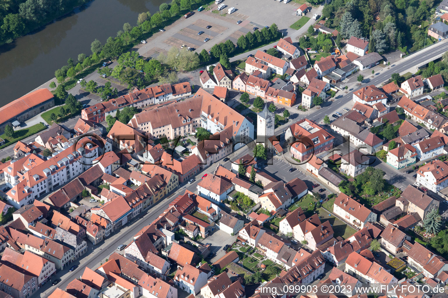 Luftaufnahme von Haßfurt im Bundesland Bayern, Deutschland