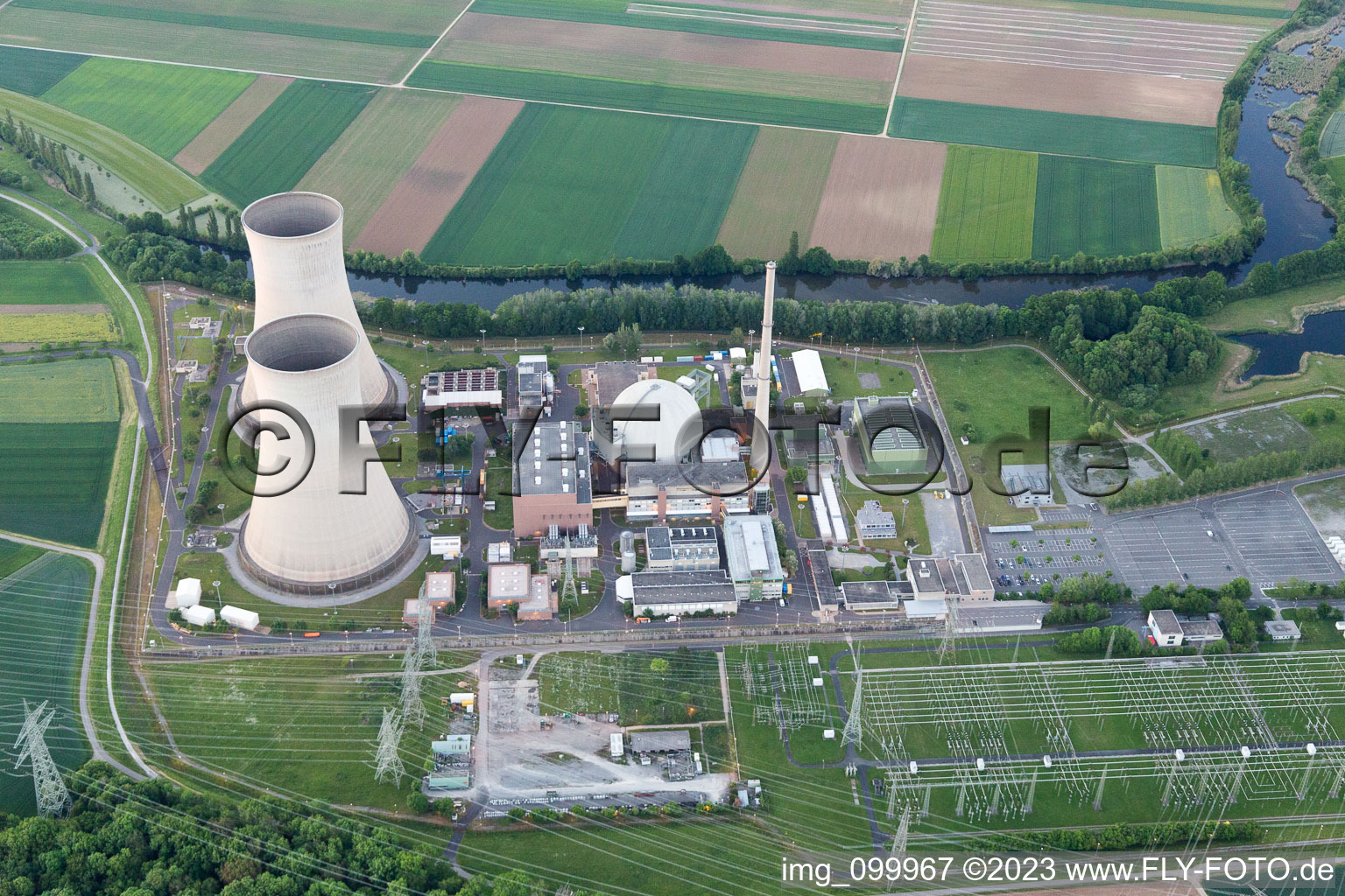 Grafenrheinfeld KKG im Bundesland Bayern, Deutschland von der Drohne aus gesehen