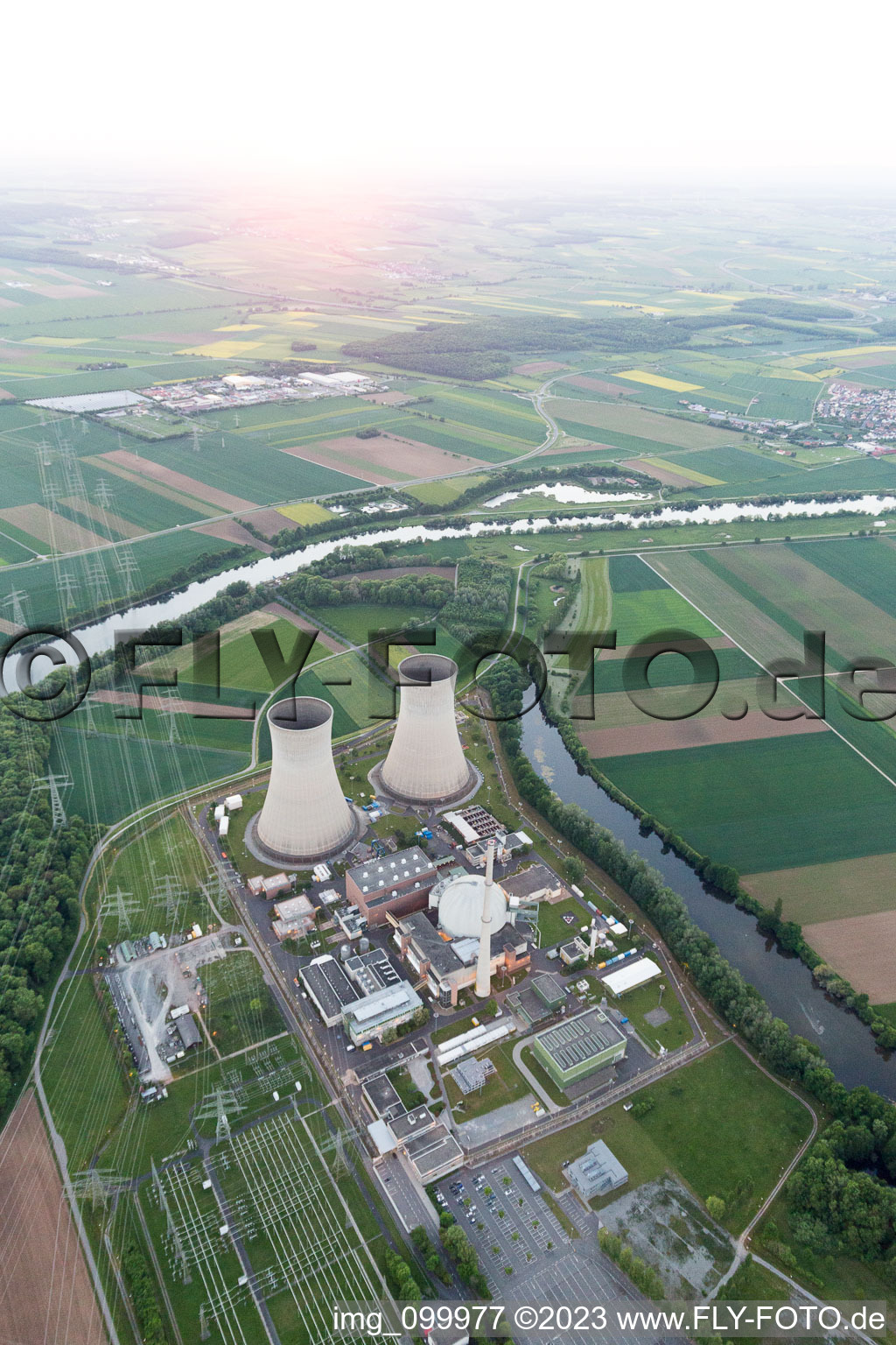 Grafenrheinfeld KKG im Bundesland Bayern, Deutschland aus der Luft betrachtet