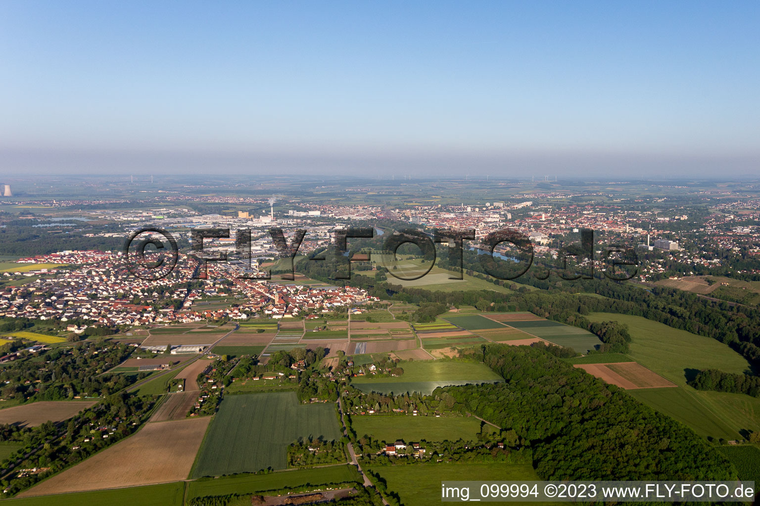 Schweinfurt im Bundesland Bayern, Deutschland aus der Luft