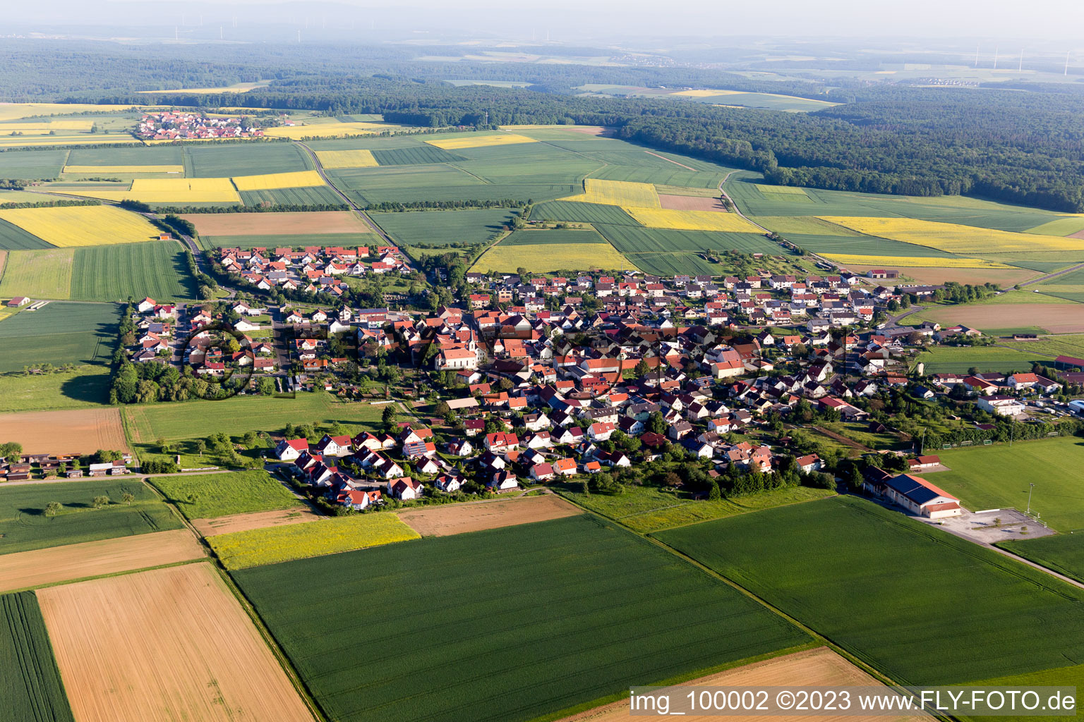 Luftaufnahme von Hesselbach im Bundesland Bayern, Deutschland