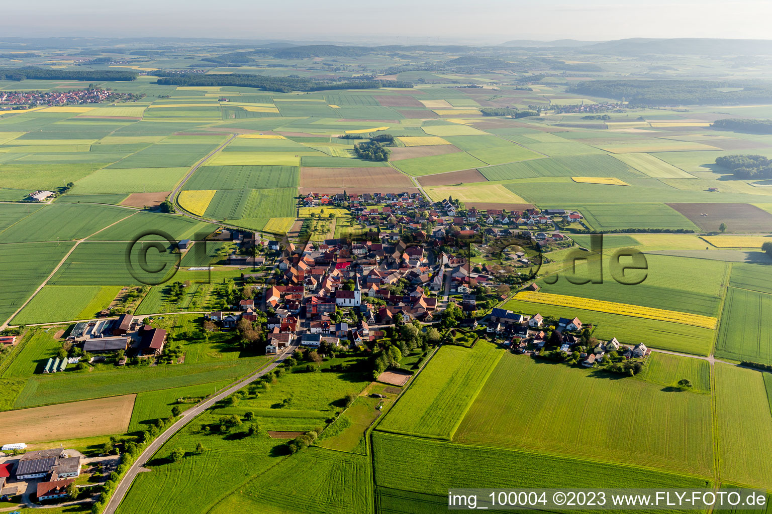 Luftaufnahme von Ebertshausen im Bundesland Bayern, Deutschland