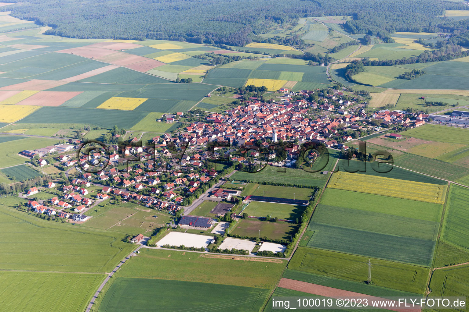 Luftbild von Großbardorf im Bundesland Bayern, Deutschland
