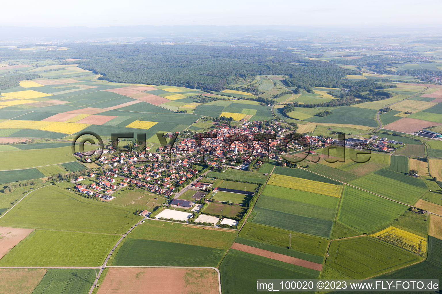 Luftaufnahme von Großbardorf im Bundesland Bayern, Deutschland
