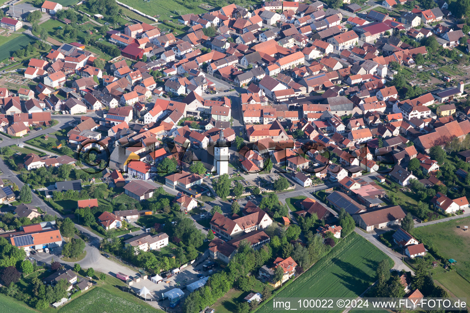 Großbardorf im Bundesland Bayern, Deutschland von oben