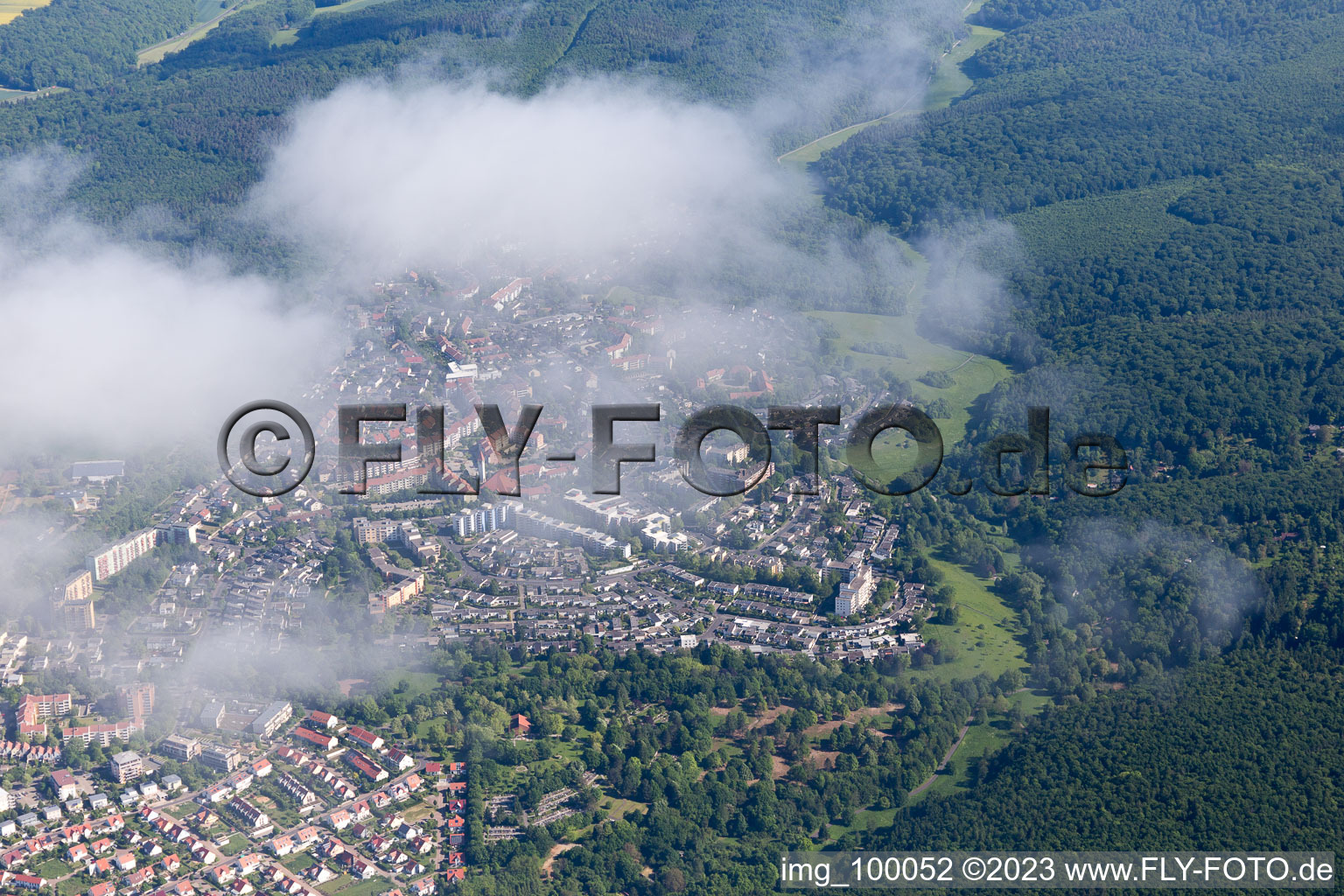 Schweinfurt im Bundesland Bayern, Deutschland von der Drohne aus gesehen