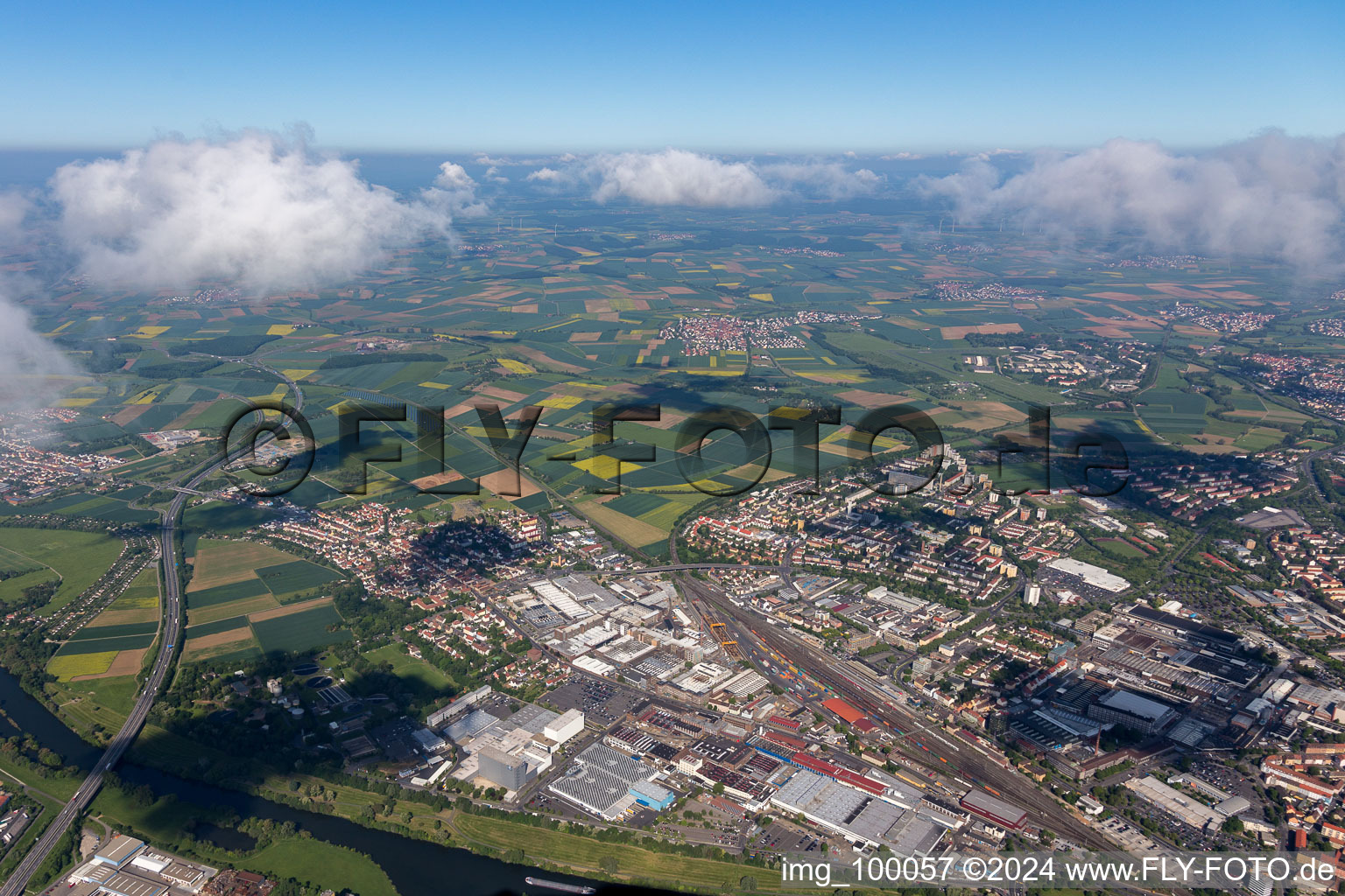 Industrie- und Gewerbegebiet SKF in Schweinfurt im Bundesland Bayern, Deutschland