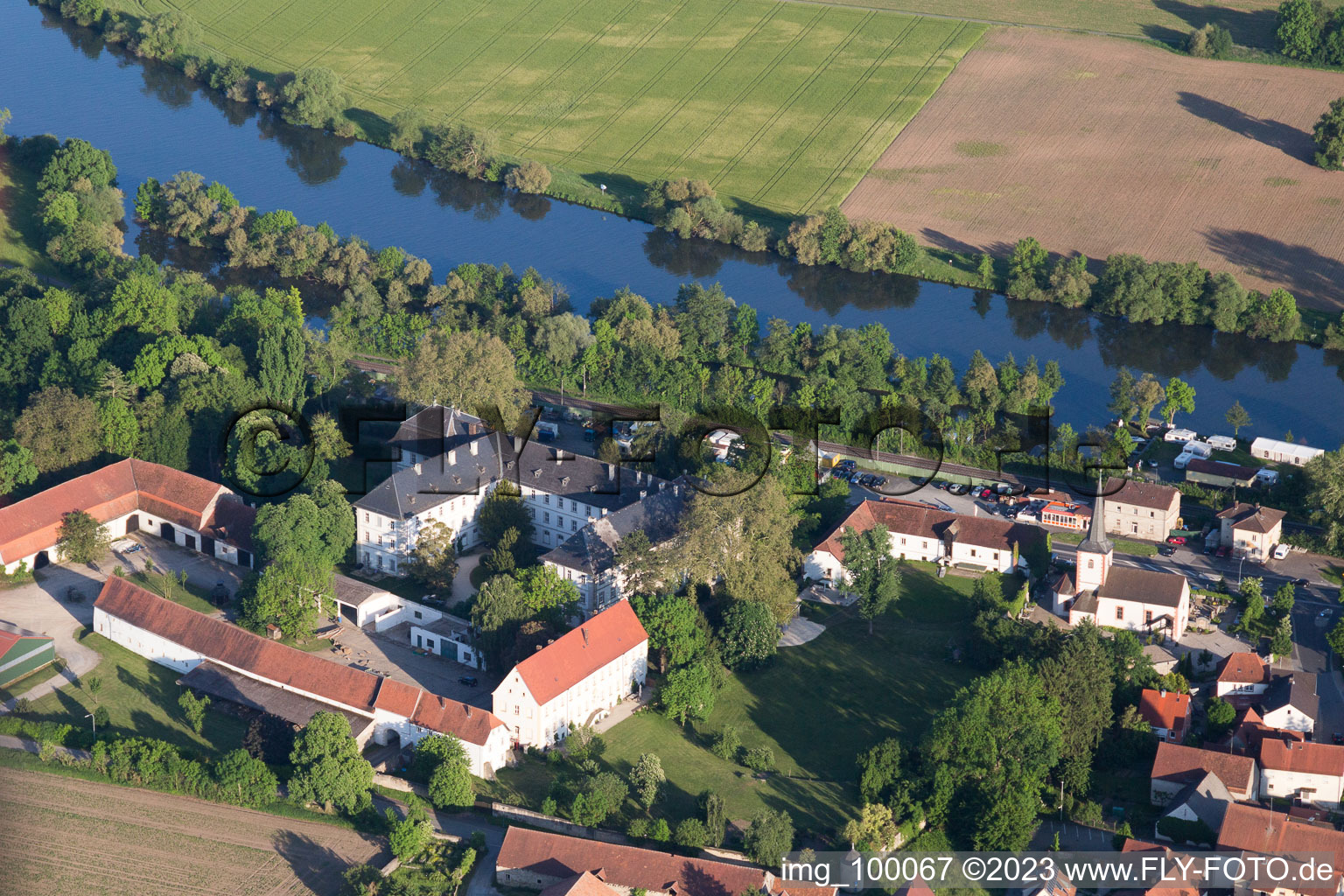 Luftbild von Obertheres im Bundesland Bayern, Deutschland
