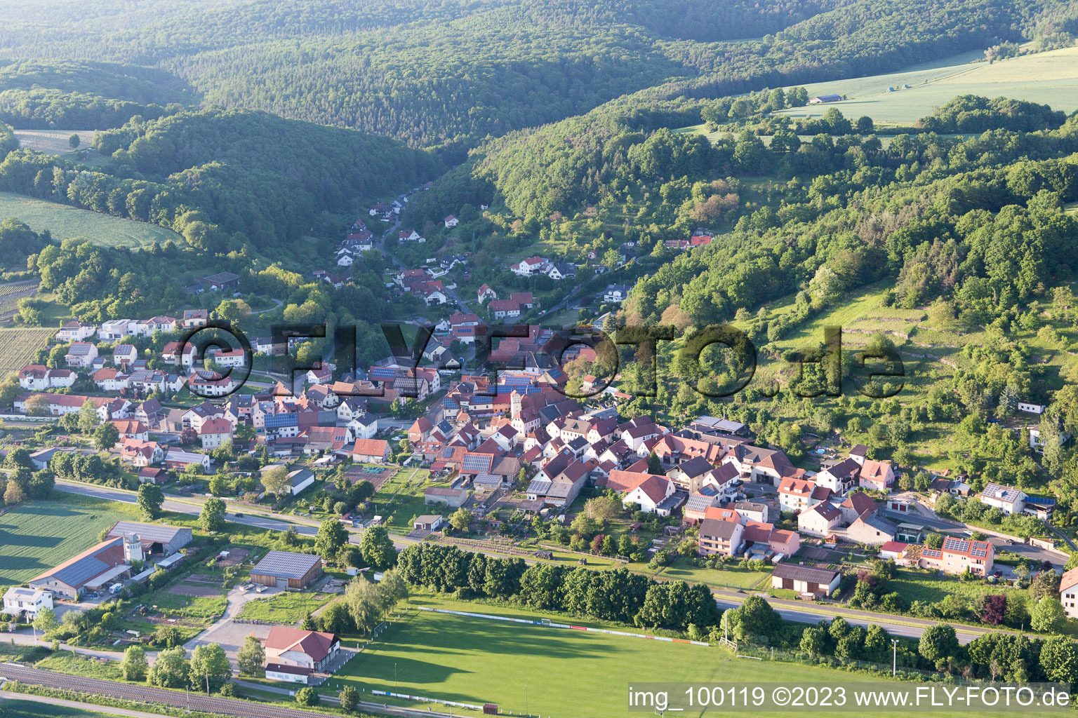 Luftaufnahme von Ebelsbach im Bundesland Bayern, Deutschland