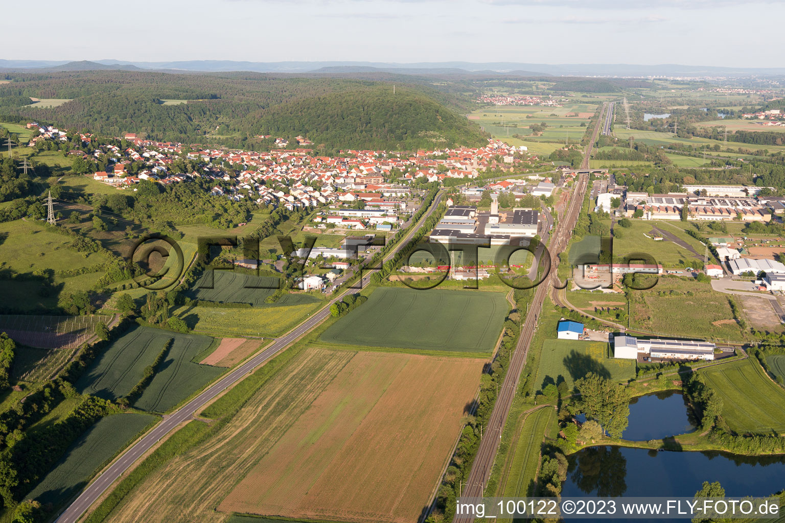Ebelsbach im Bundesland Bayern, Deutschland von oben