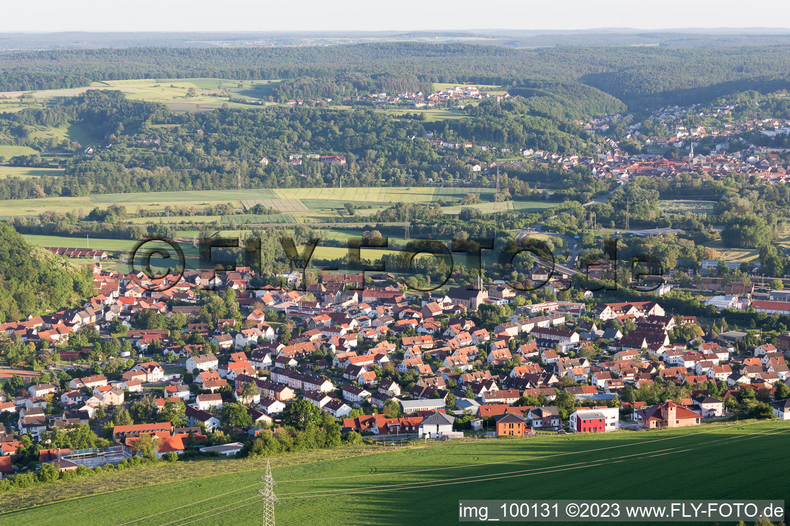 Ebelsbach im Bundesland Bayern, Deutschland aus der Luft betrachtet